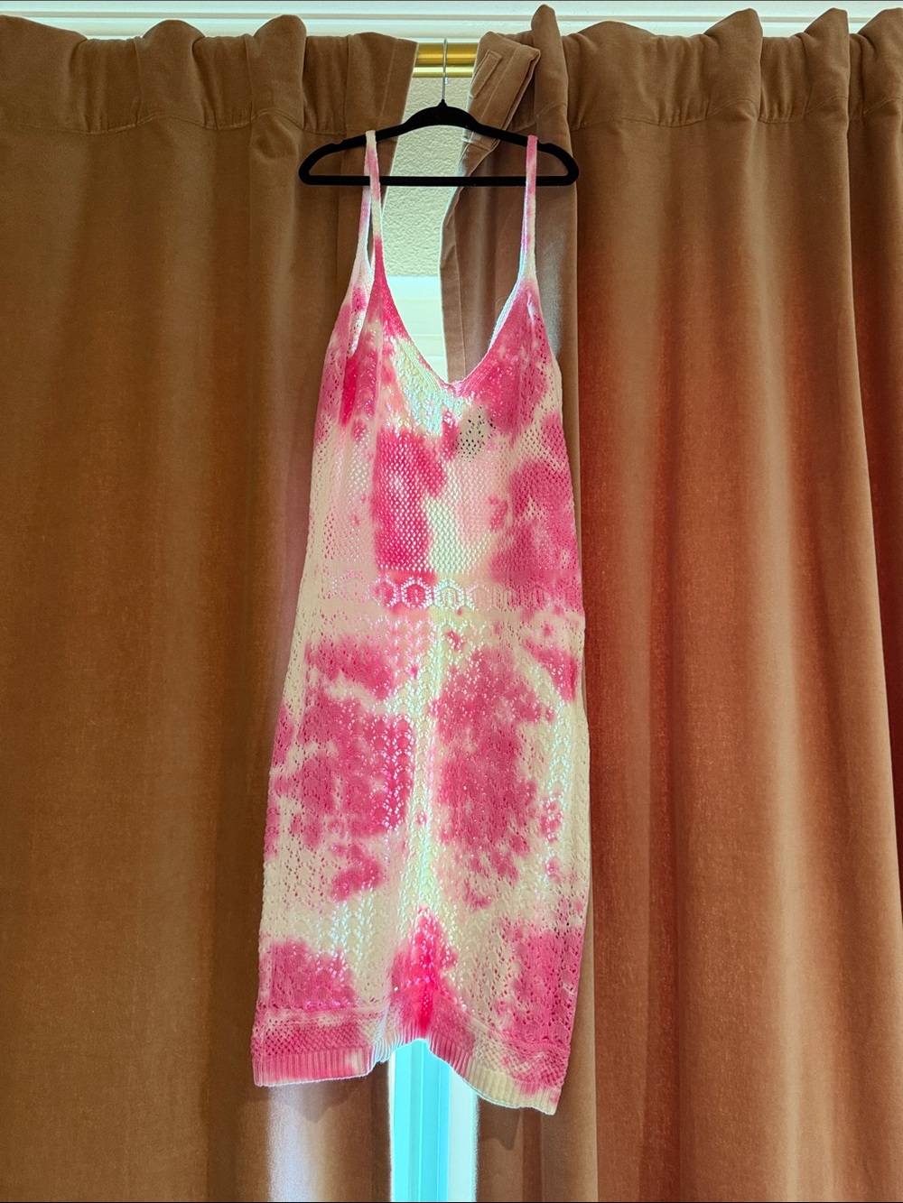 ASOS Pink and White Tie-Dye Mini Dress
